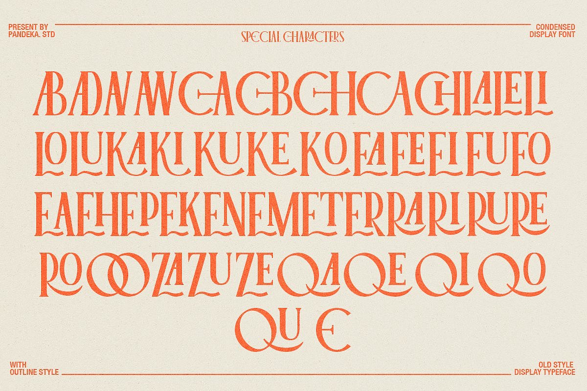 复古时尚音乐潮流街头摇滚乐队logo标题衬线英文字体