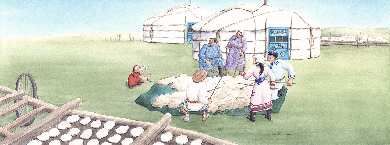少数民族建筑绘本《你好,中国的房子》之蒙古族蒙古包
