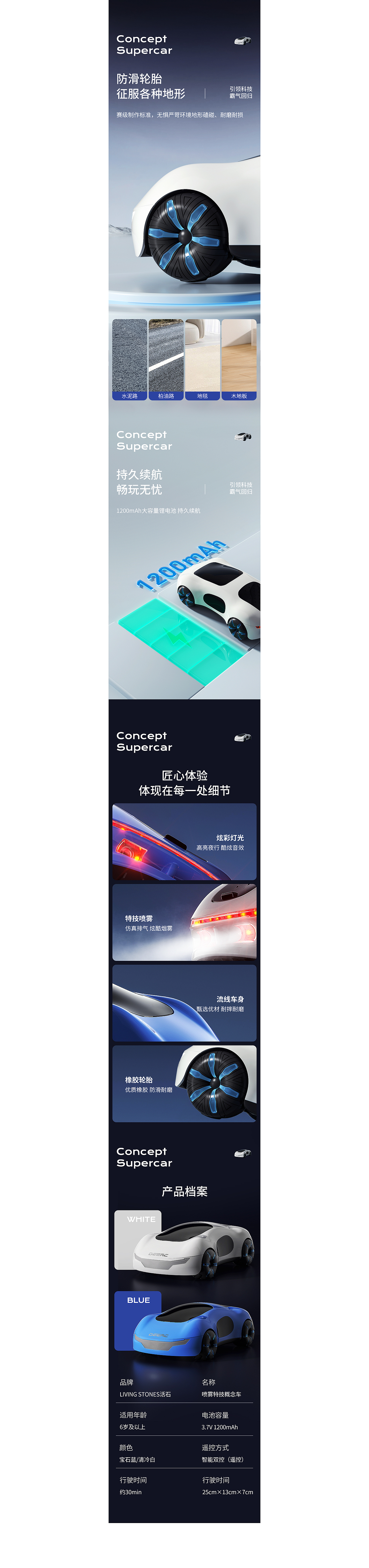 概念侧滑车/奥特曼攀爬车/扭变特技车详情页