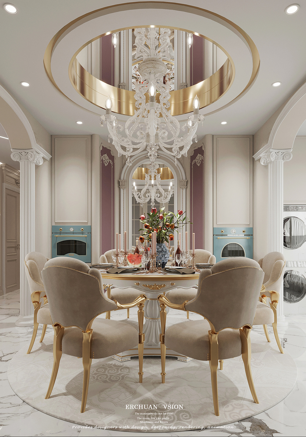 而川视觉 丨 法式轻奢客餐厅—生活需要的仪式感