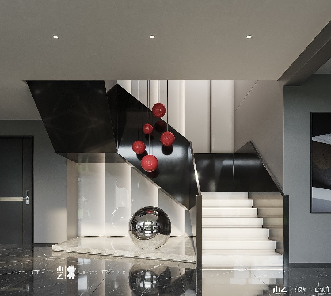 原创｜黑白灰轻奢自建别墅（图ZMjMxOTM1OTEy） - 家装设计 - 站酷设计师山乙建设syjstl原创素材 - 站酷ZCOOL