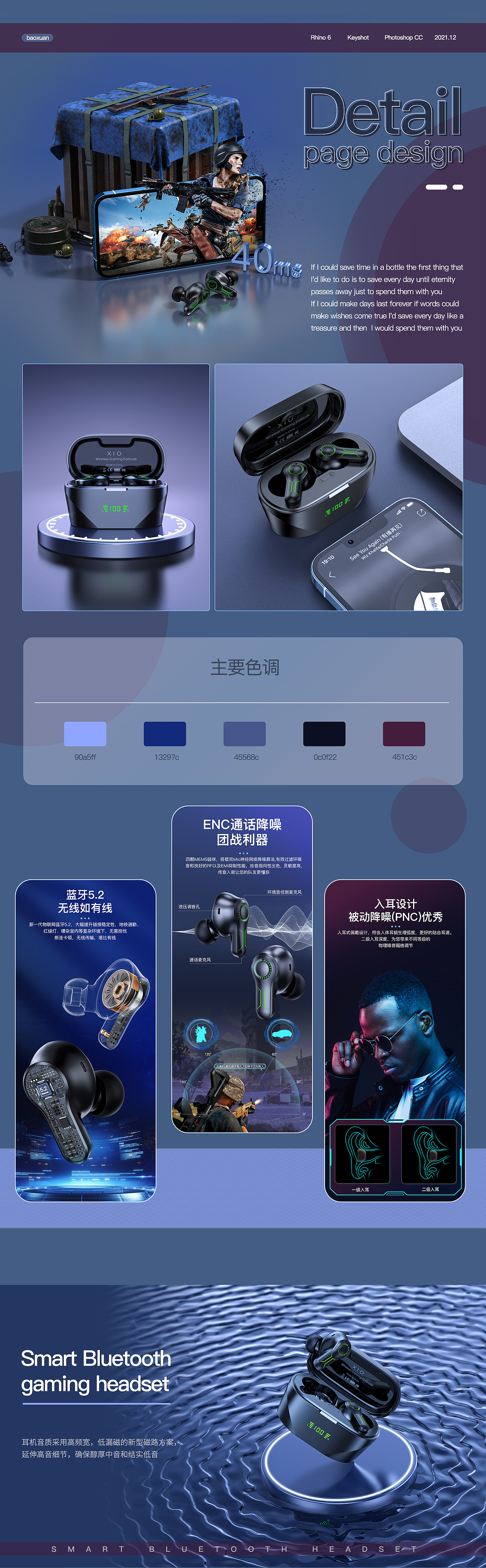蓝牙耳机详情页（图ZMjg4NDgzOTky） - 电商 - 站酷设计师宝炫视觉设计原创素材 - 站酷ZCOOL