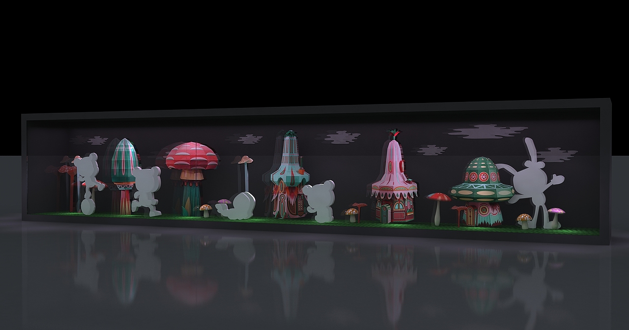 蘑菇美陈橱窗 效果图3D（图ZMjE2MDY4MjUy） - 其他三维 - 站酷设计师设计狮Ming原创素材 - 站酷ZCOOL