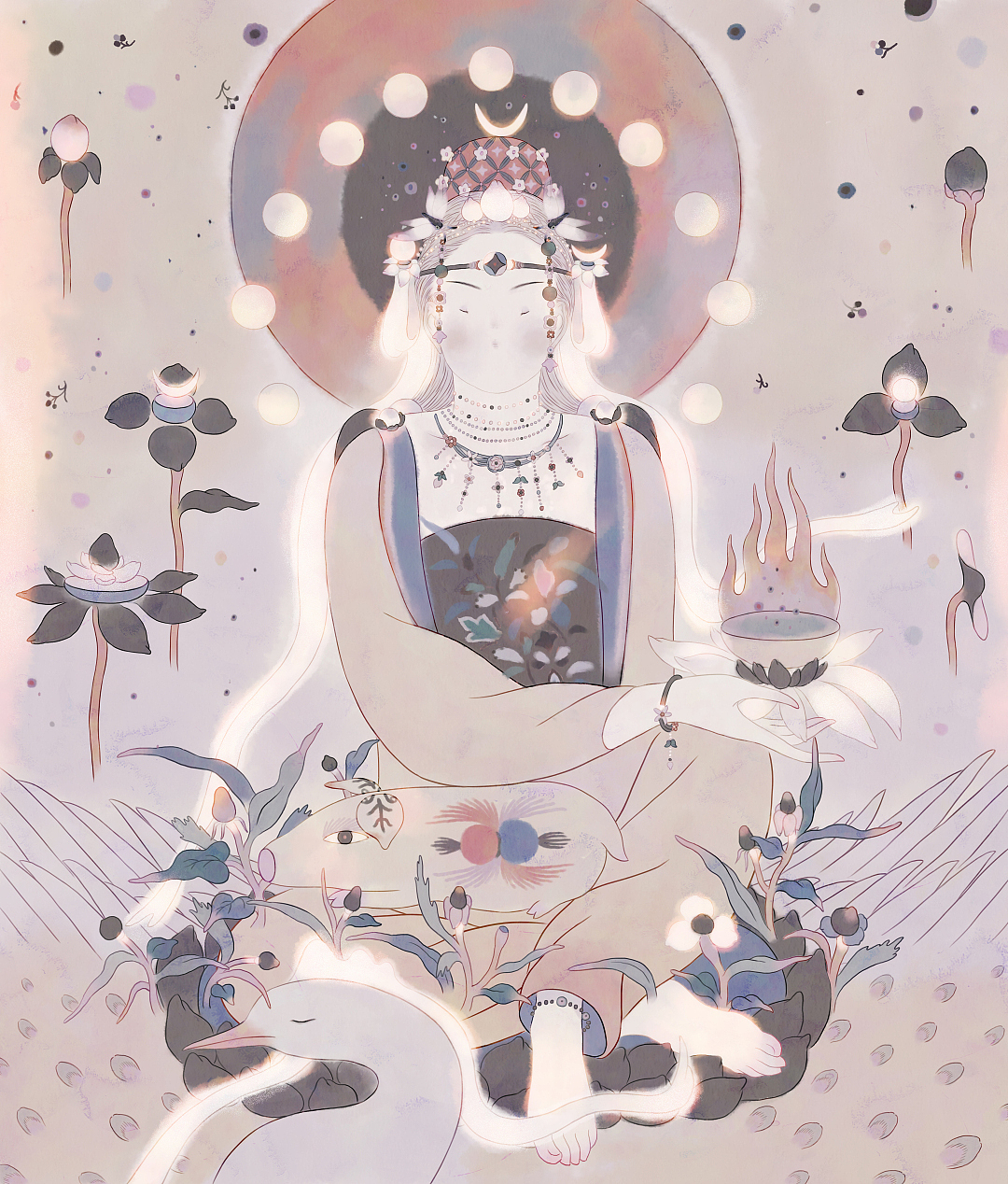 木言-《二十八宿·玄武白虎》（图ZMTk5NDI0MDQ4） - 艺术插画 - 站酷设计师木言木言木言原创素材 - 站酷ZCOOL