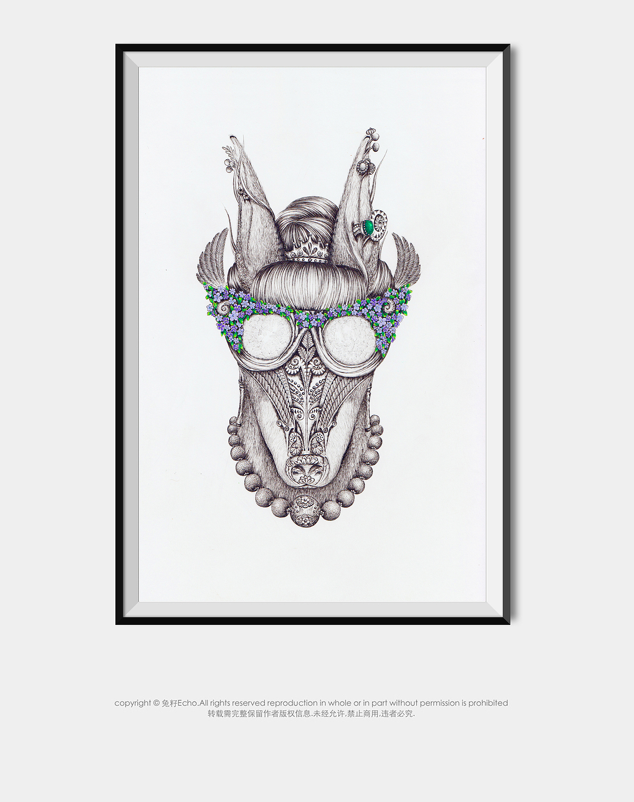 My Lady Doberman Pinscher（图ZMzg4MjI2NTI=） - 艺术插画 - 站酷设计师兔籽Echo原创素材 - 站酷ZCOOL