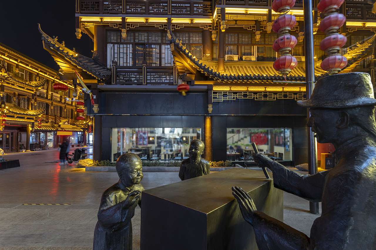 华灯初上 — 济南大观园（图ZMjkwNzIxMzQ0） - 环境/建筑摄影 - 站酷设计师祥云建筑空间摄影原创素材 - 站酷ZCOOL