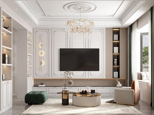 法式客厅（个人主页-ZNTg1ODA5MzI=） - 家装设计 - 站酷设计师室内设计婷婷原创素材 - 站酷ZCOOL