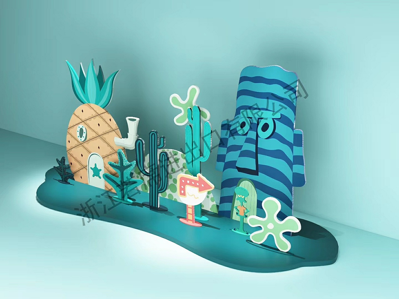 夏季海洋美陈（图ZMjA4MDQxMTM2） - 其他三维 - 站酷设计师若席工艺原创素材 - 站酷ZCOOL
