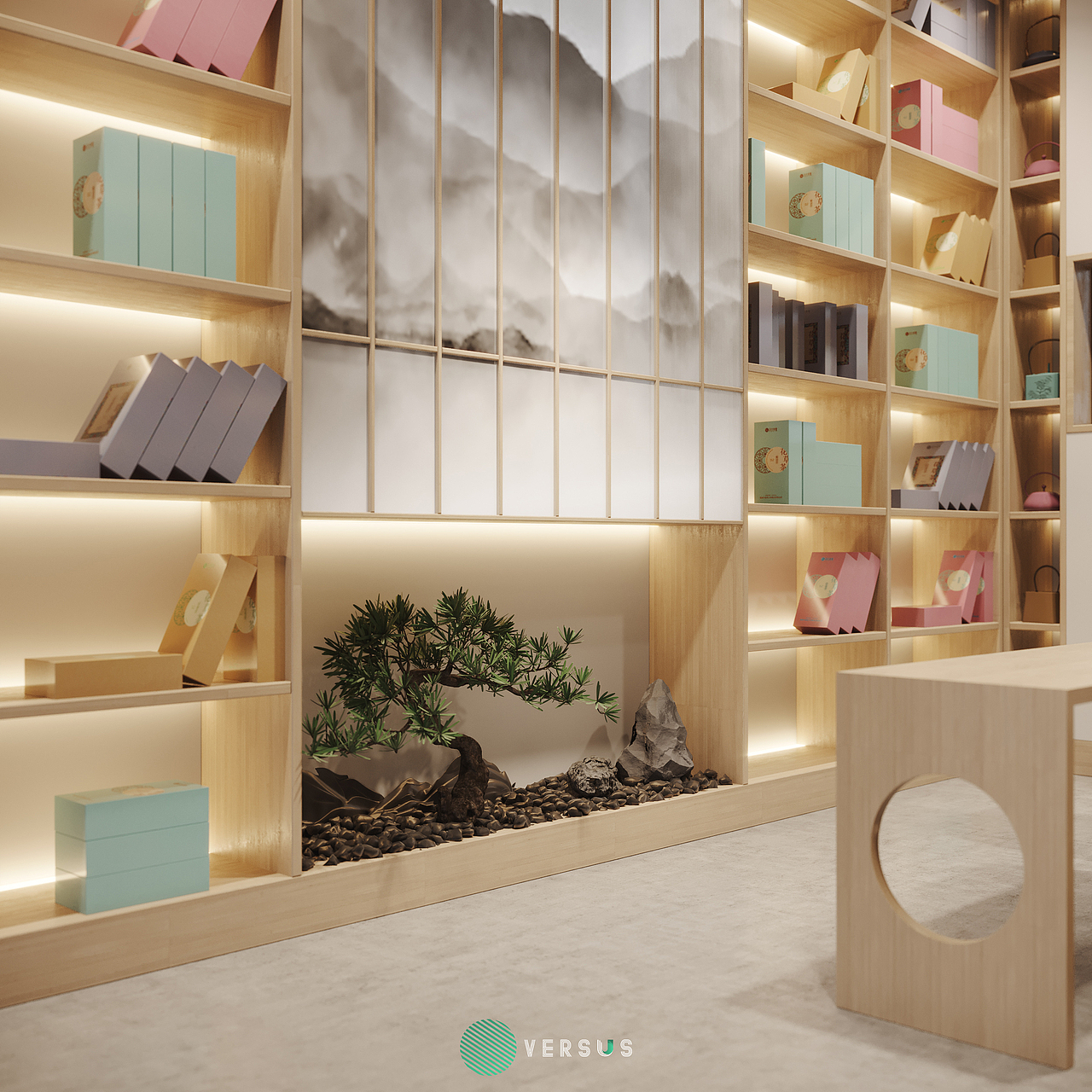 茶叶展厅（图ZMTg5MjM5NDgw） - 家装设计 - 站酷设计师奶昔呀原创素材 - 站酷ZCOOL