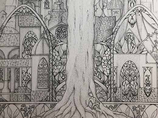 针管笔插画《阿瓦隆》