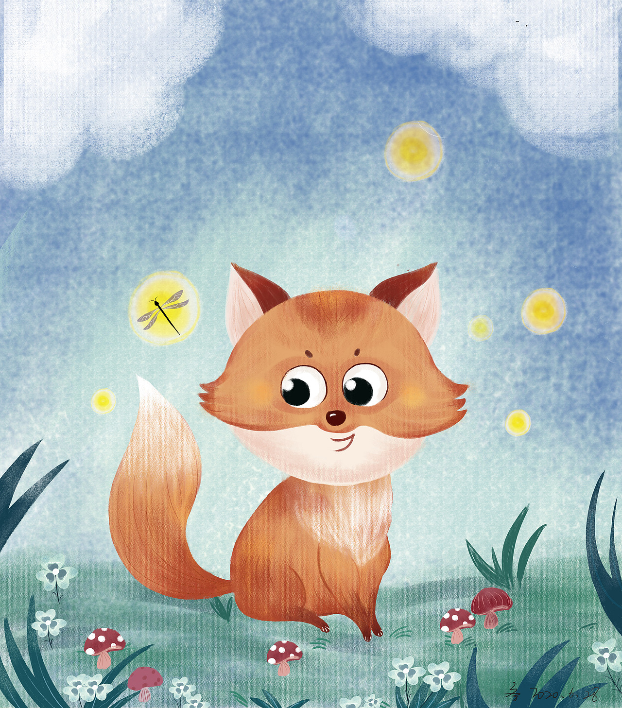 小狐狸|插画|儿童插画|爱画画的小魔女_原创作品-站酷zcool