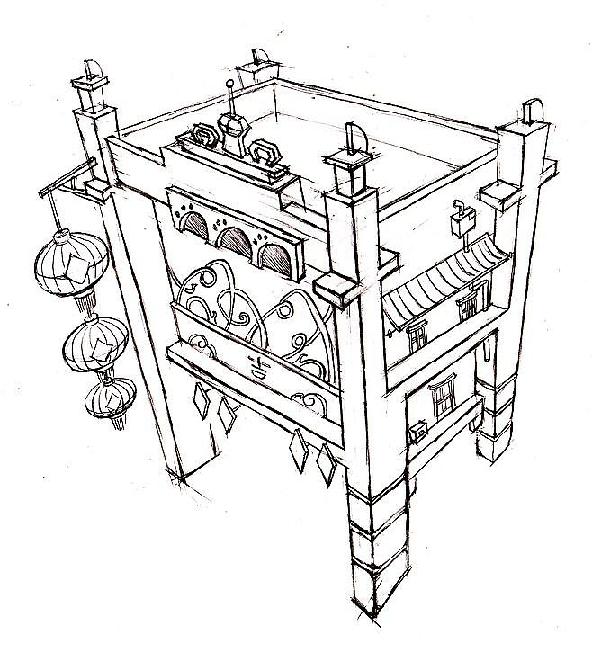 岭南骑楼|插画|创作习作|cmonica_原创作品-站酷zcool