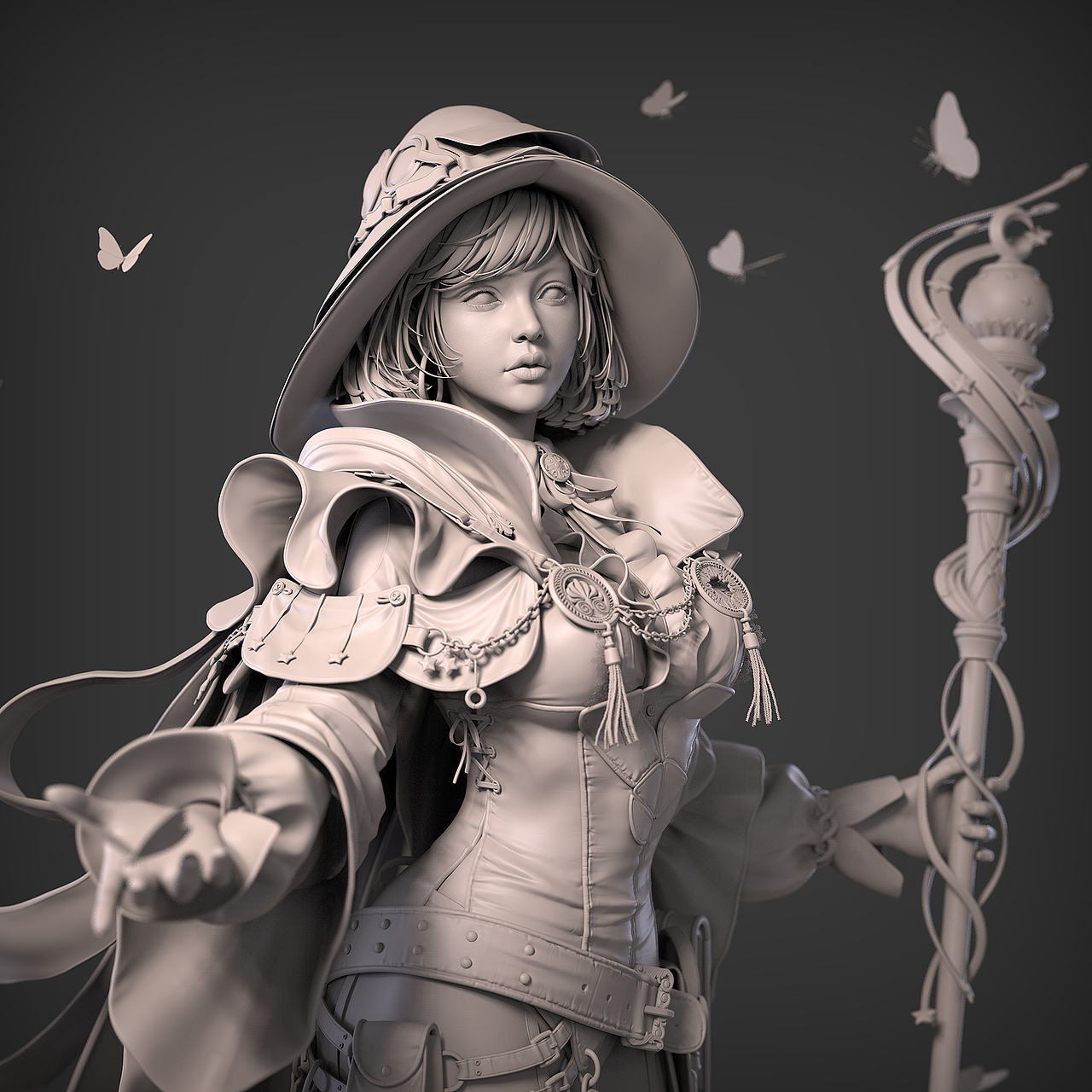 魔法少女-白模（图ZMTQyNzYwNjI0） - 人物/生物 - 站酷设计师前进兔原创素材 - 站酷ZCOOL