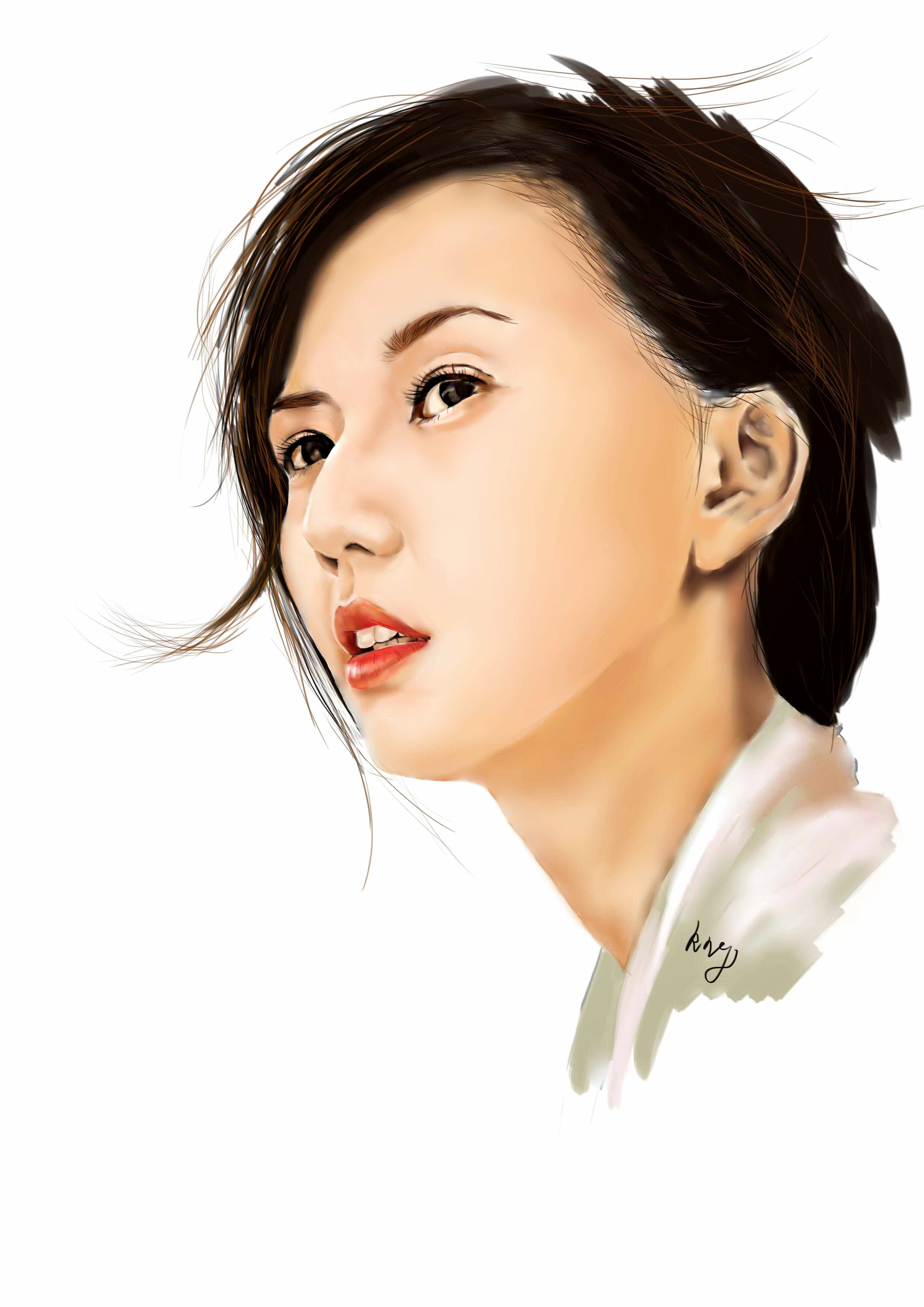 手绘板人物头像