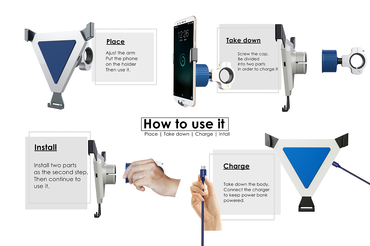 Charger+Holder——可充电式手机支架