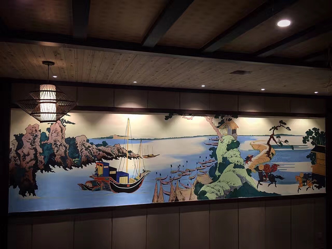 【青瓦水台韩式汗蒸房墙体彩绘】|其他|墙绘/立体画|crazyriot - 原创