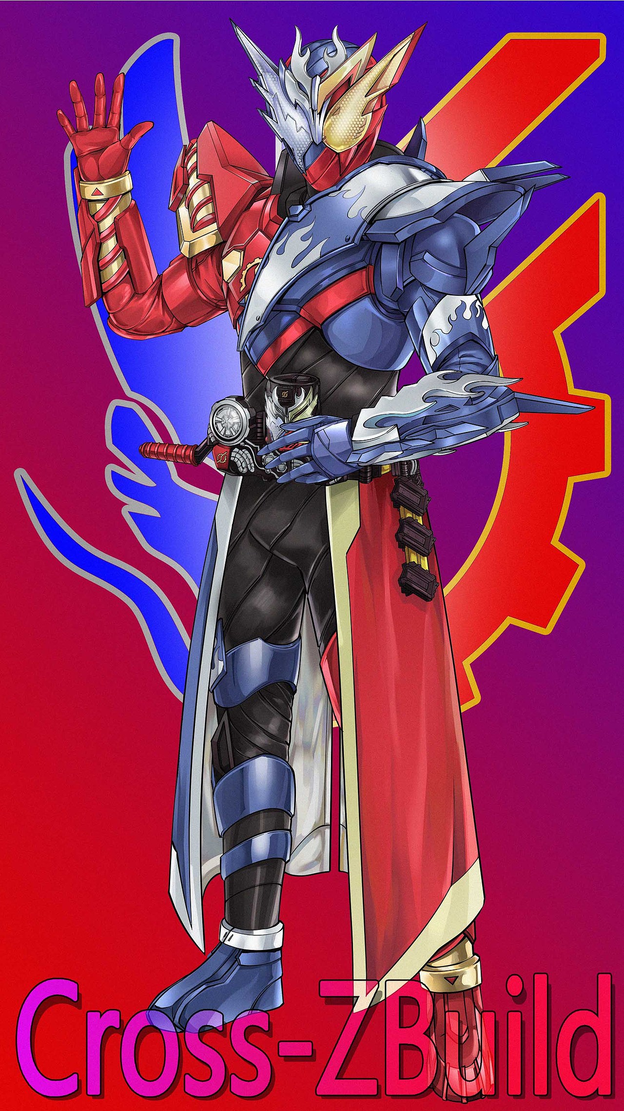 假面骑士build cross-zbuild|插画|创作习作|指间萤火_原创作品-站酷