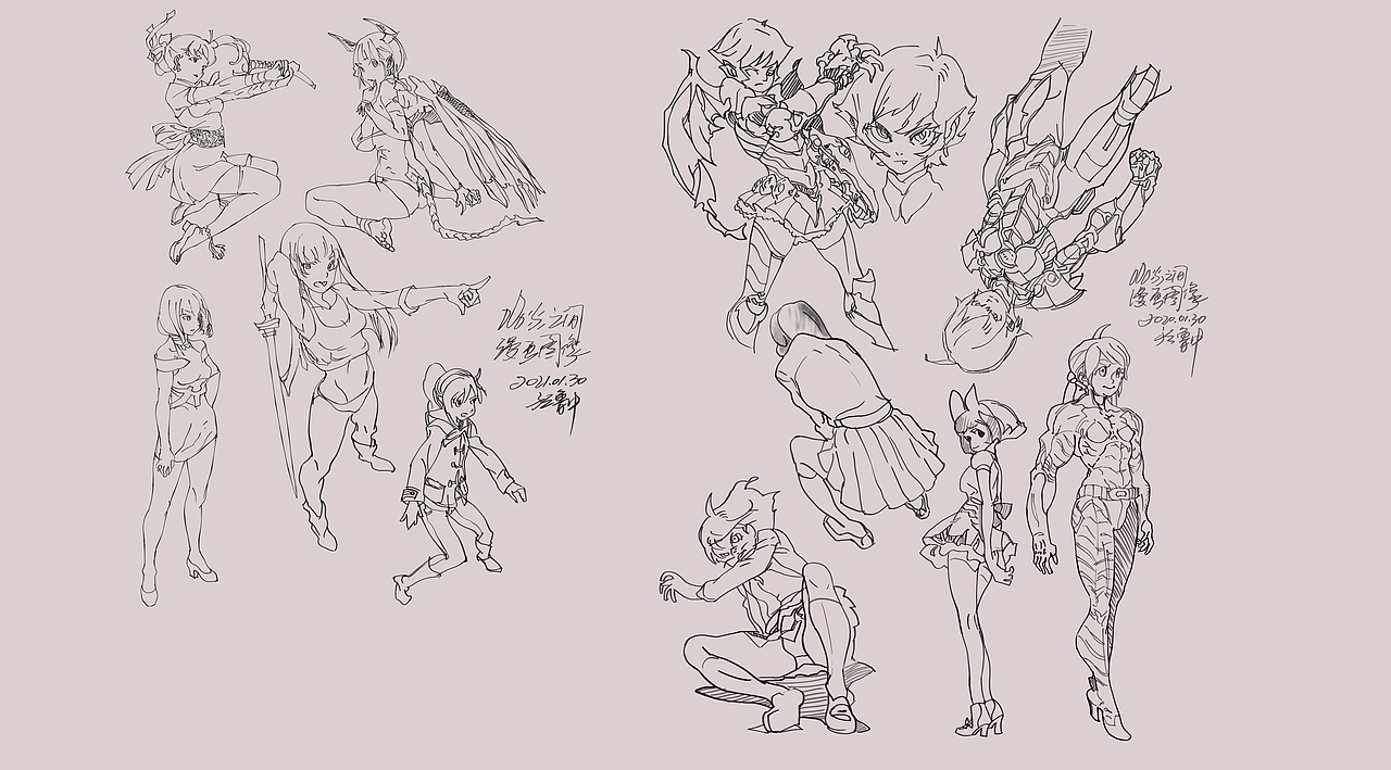 人物速写积累作品。
