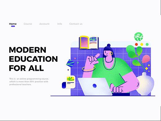 网页插画（个人主页-ZNTQ2NzUyMjA=） - 创作习作 - 站酷设计师吃喝玩乐睡懒觉原创素材 - 站酷ZCOOL