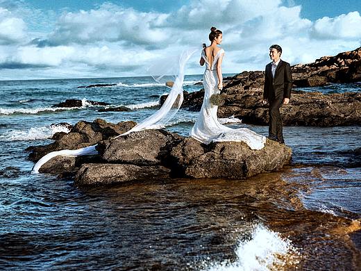 婚纱样片修图对比