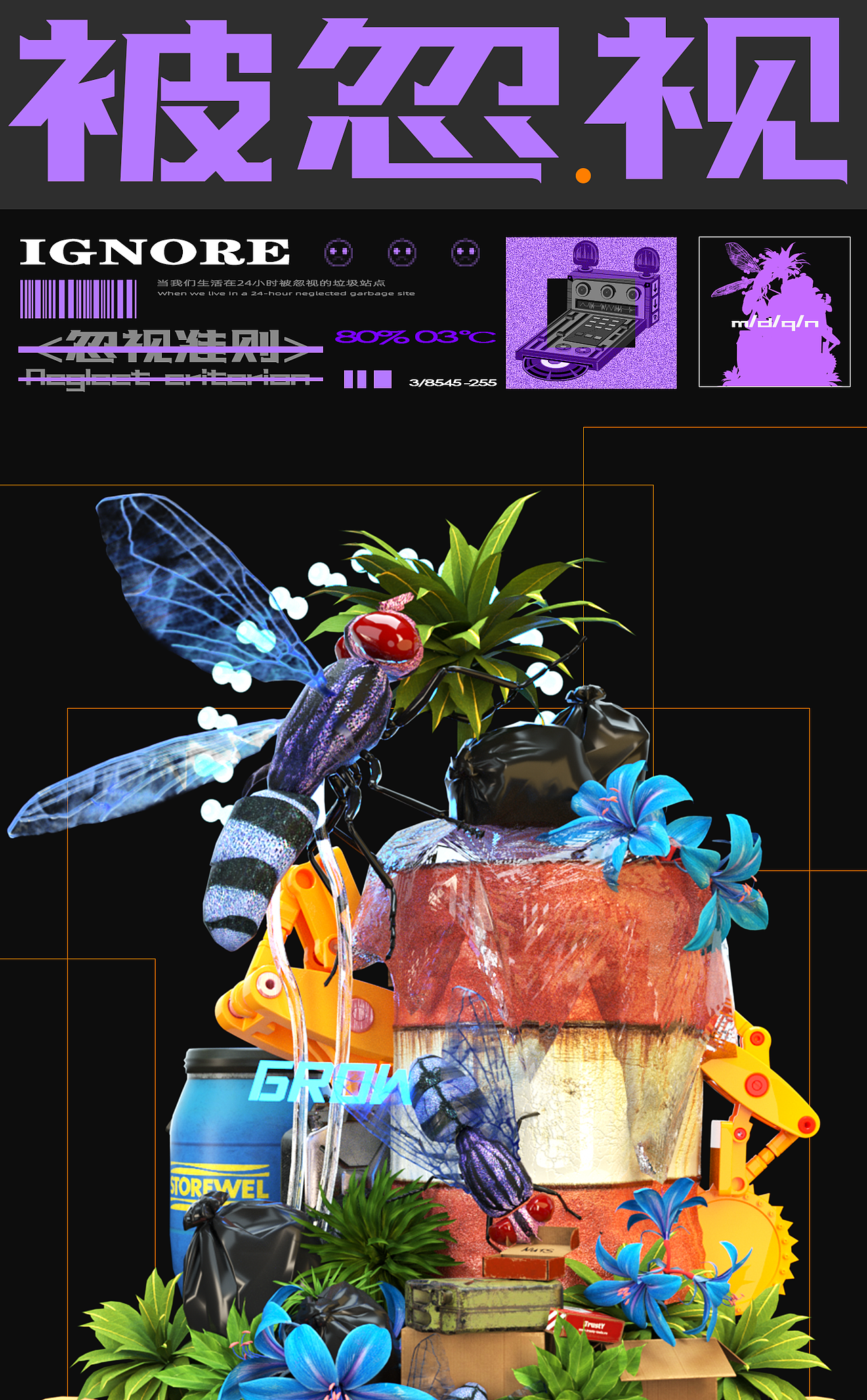 
<br>被忽视：在平行世界中有一群被忽视的存在，他们的<br>生活仿佛在垃圾中穿梭，但是始终相信苍蝇也有美丽<br>得翅膀，废墟中也可以有生命的存在<br><br>