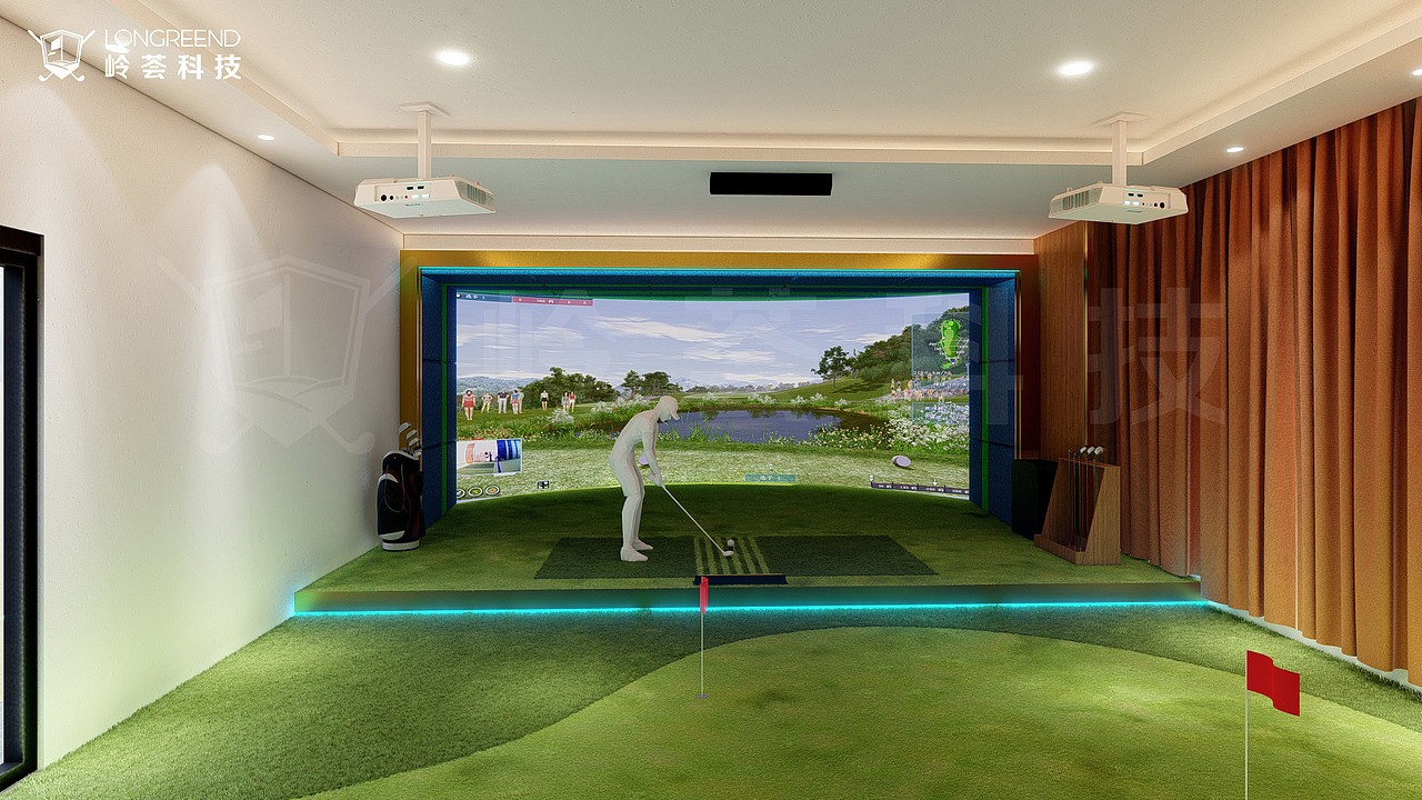 近两个月给客户做的方案效果图含人工果岭&室内高尔夫