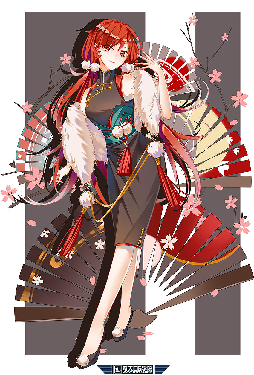 动漫人物-旗袍服饰设计-奇天cg学院