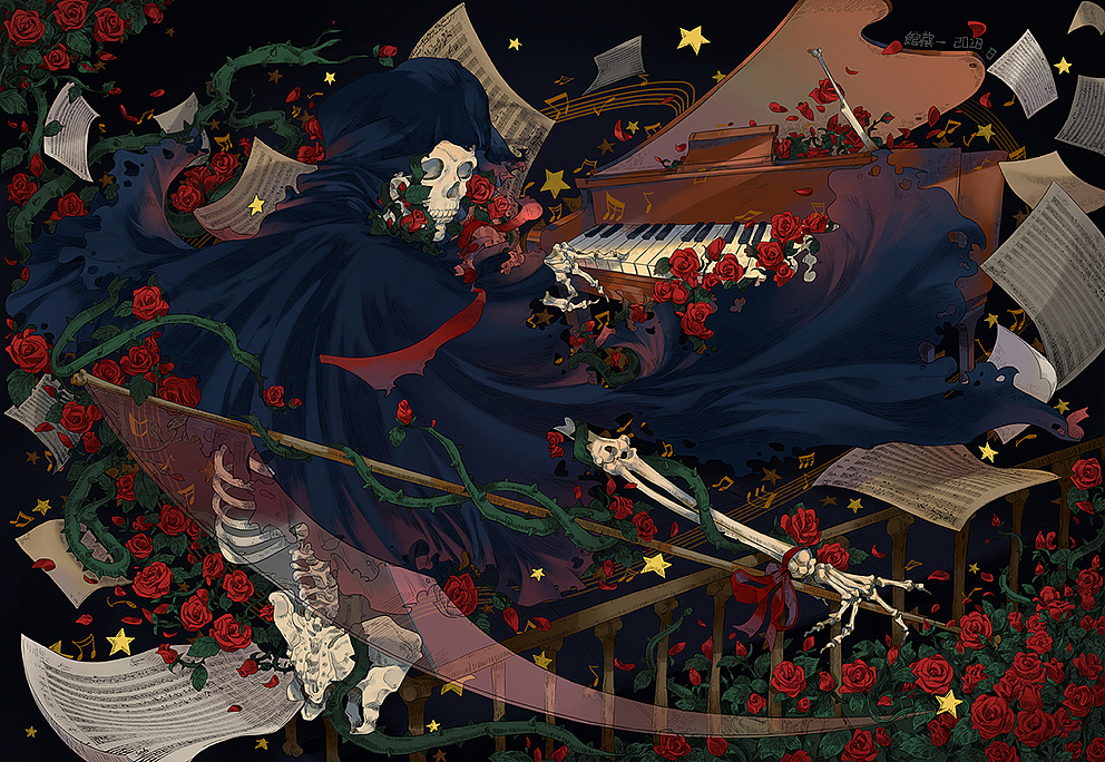 玫瑰序曲（图ZMTMwNTgzNzYw） - 商业插画 - 站酷设计师馆藏一原创素材 - 站酷ZCOOL