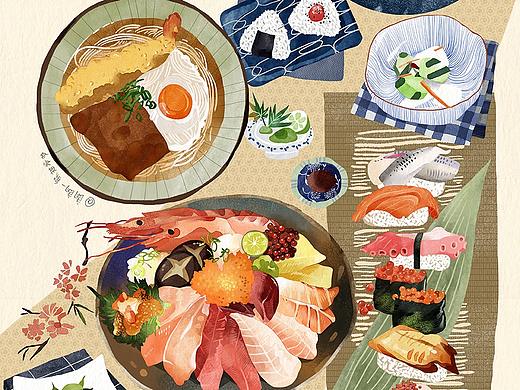 插画｜日本和食水彩习作