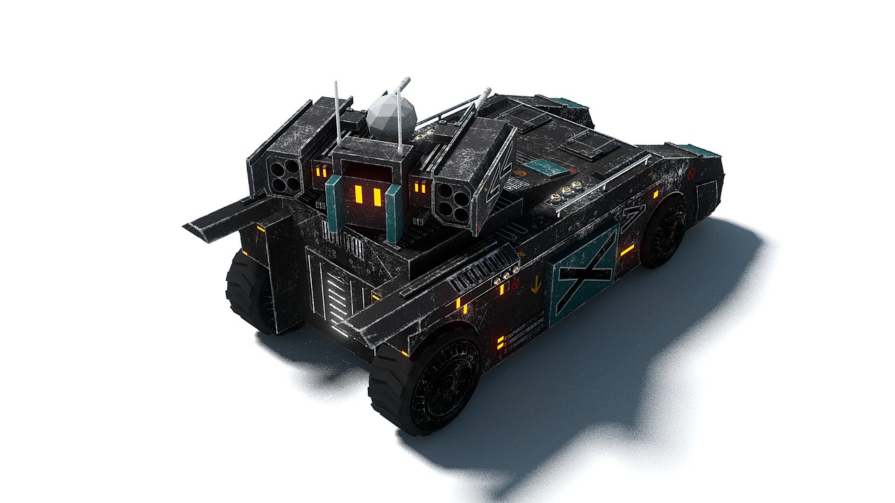 科幻装甲车巨鳄载具