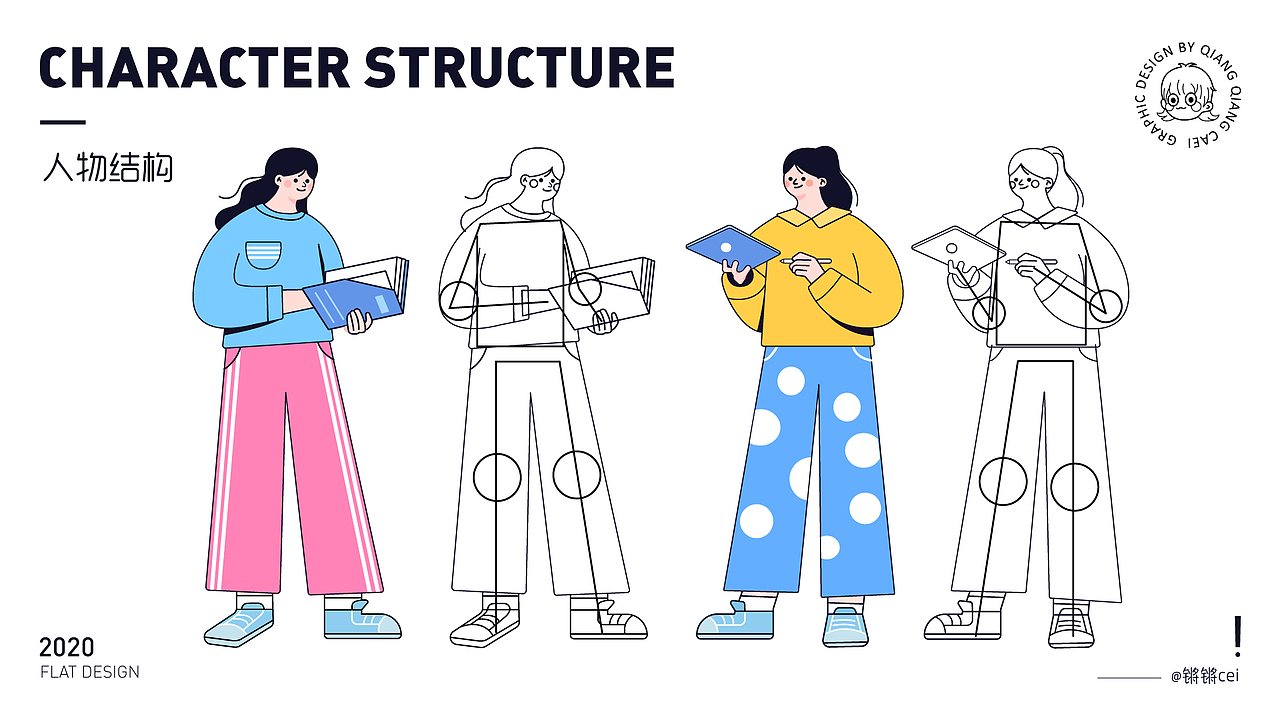 扁平人物插画系统系列