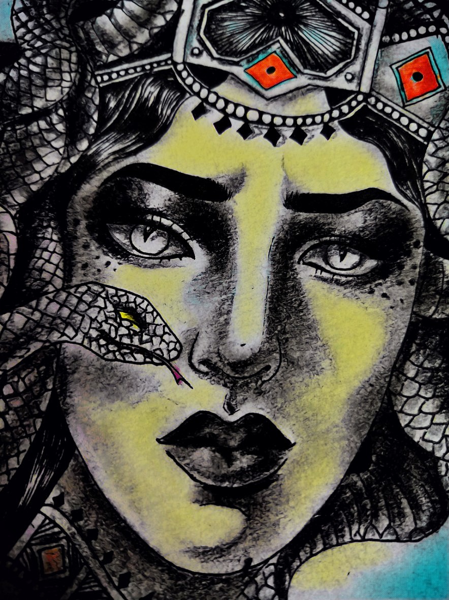 美杜莎（图ZMTg5ODU1MjA4） - 创作习作 - 站酷设计师哎鸦鸦原创素材 - 站酷ZCOOL