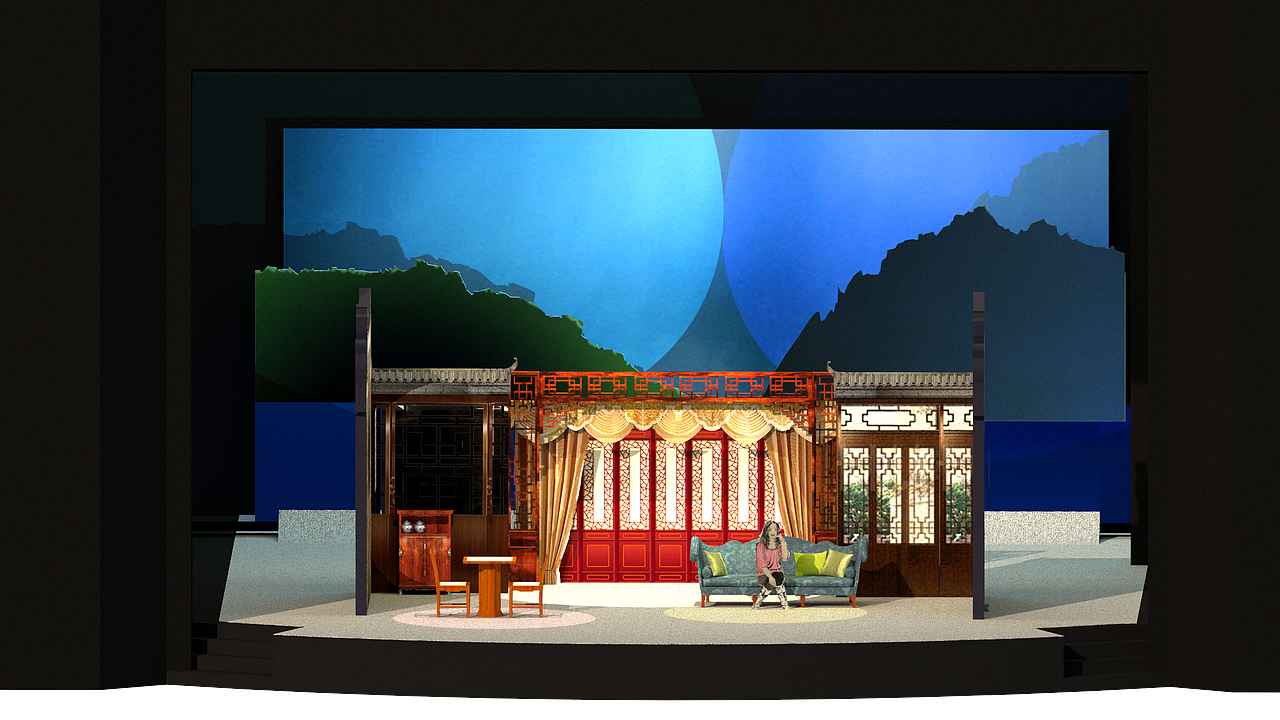 舞美设计益阳花鼓戏明月初心