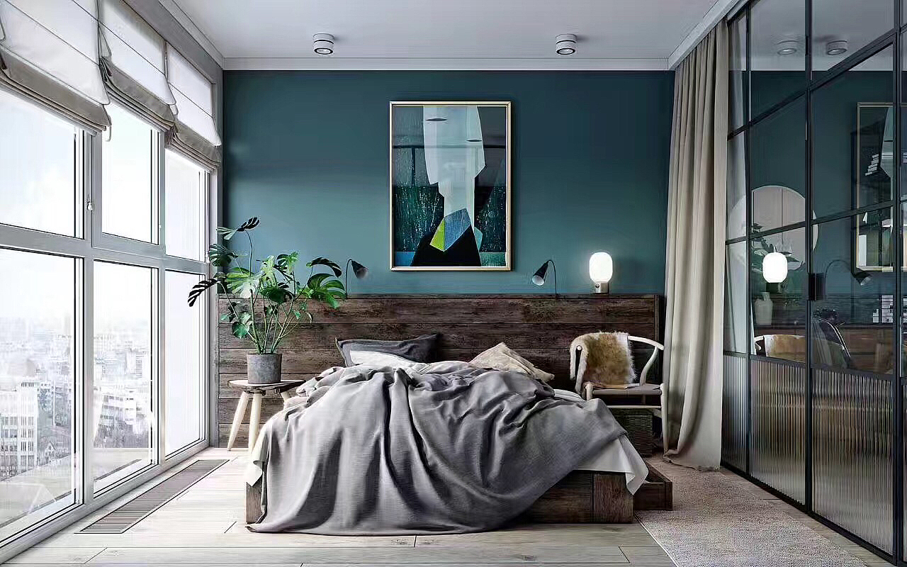 北欧风卧室书房（图ZMjkyMTU5NjQ0） - 展陈设计 - 站酷设计师锦泓艺术王晓雅原创素材 - 站酷ZCOOL