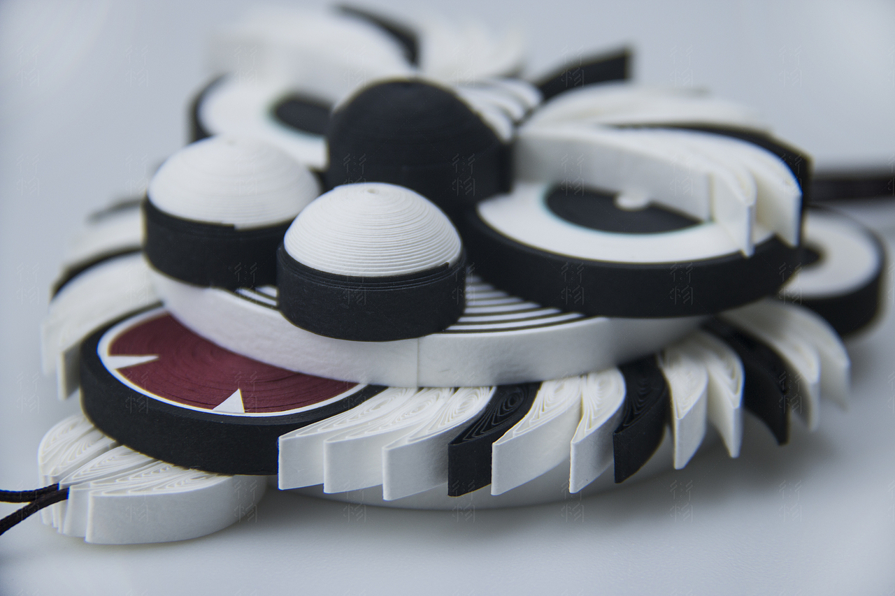 衍物 - 《白虎》衍纸挂饰（图ZMjY5NDc0NzEy） - 其他手工艺 - 站酷设计师黎凯泉原创素材 - 站酷ZCOOL