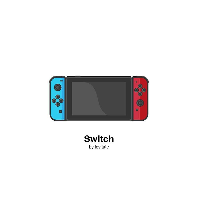Weekend Practice：Nintendo Switch（图ZMTM1ODAwMTMy） - 创作习作 - 站酷设计师LevitateDesign原创素材 - 站酷ZCOOL