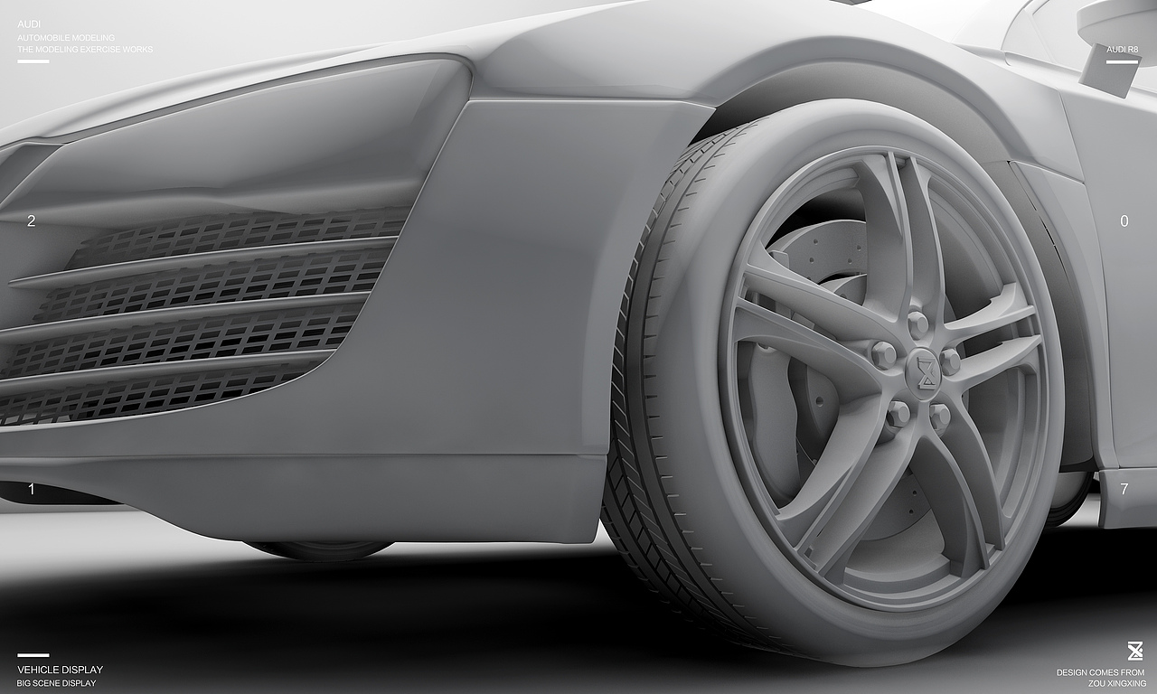 AuDi R8/Cinema 4D（图ZNjkyMzk0MDA=） - 机械/交通 - 站酷设计师kazhafeite原创素材 - 站酷ZCOOL