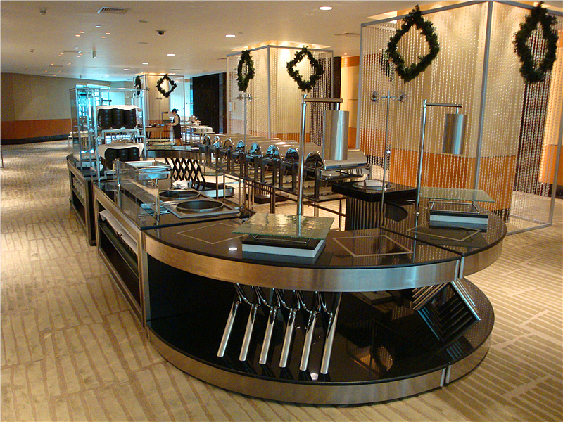 极端折叠布菲台定制 大理石自助餐台移动自助取餐台（图ZMTc4NjA5NTg0） - 展陈设计 - 站酷设计师自助餐台布菲车原创素材 - 站酷ZCOOL