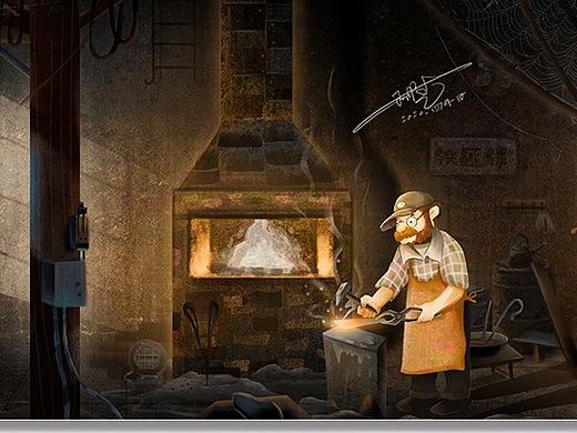 打铁匠雕塑_素材网站_图片免费下载-zcool站酷