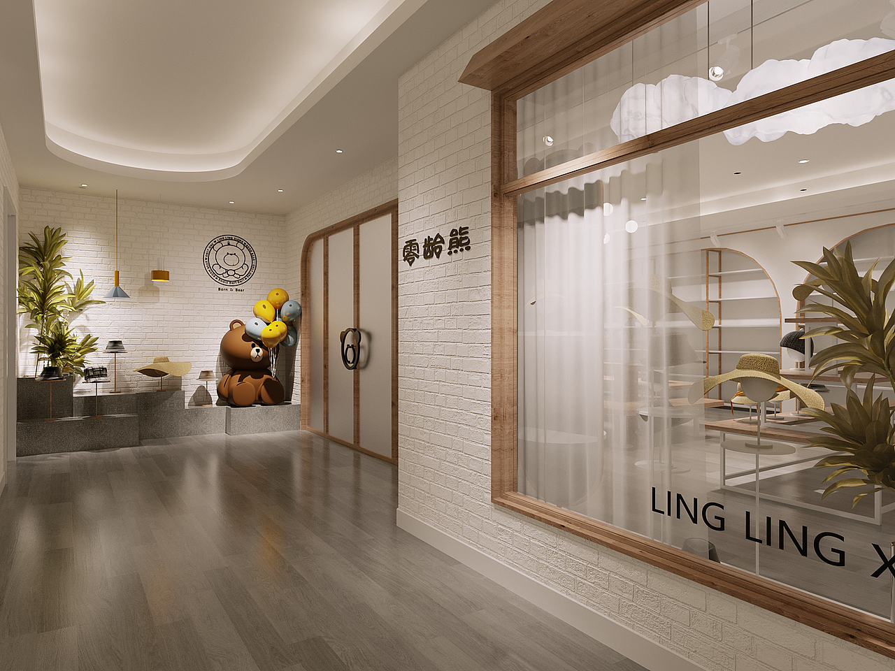 零龄熊帽子样品展示厅