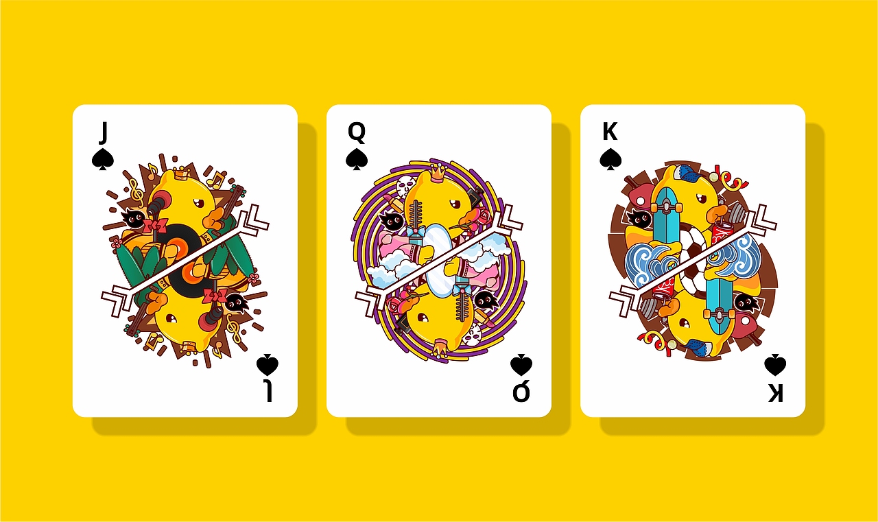 B.Duck小黄鸭 X ZCOOL站酷联名扑克（图ZMTc0MTUwNDcy） - 商业插画 - 站酷设计师MineMineMine原创素材 - 站酷ZCOOL