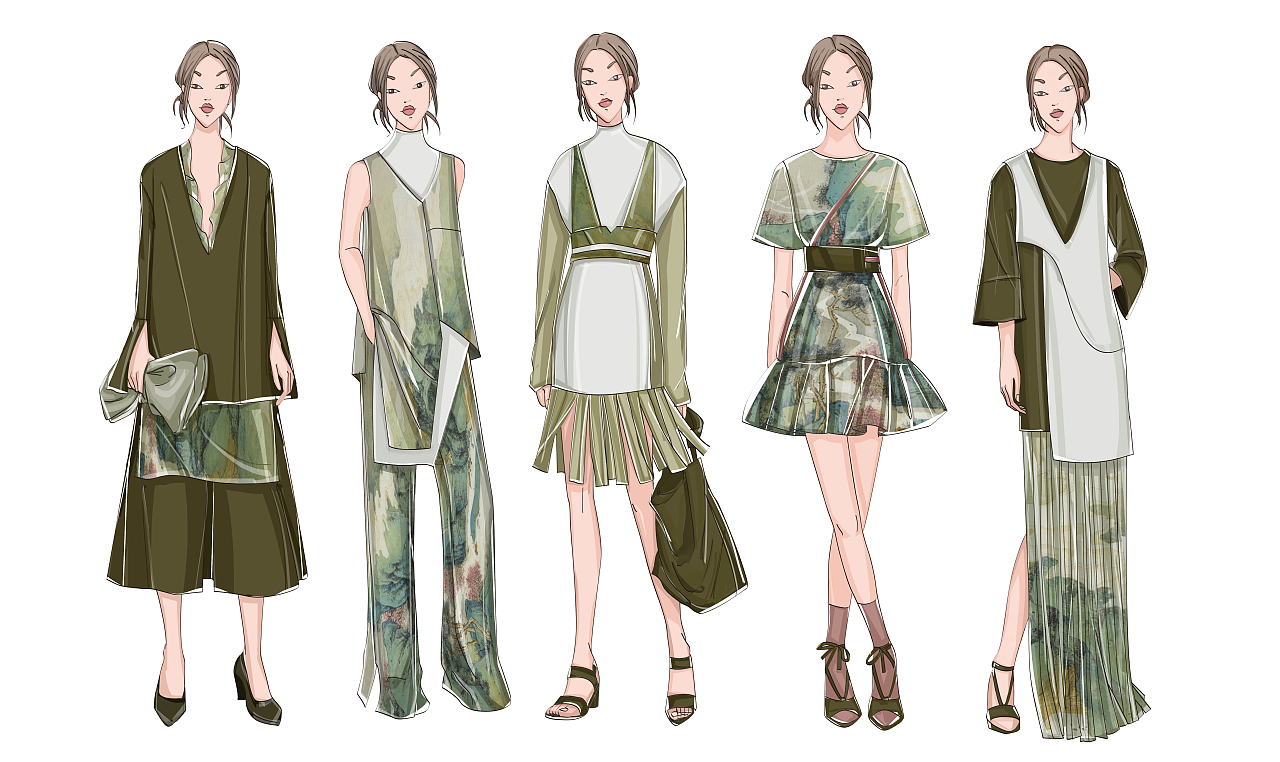 水墨系列（图ZNTcwNzIzMTI=） - 休闲/流行服饰 - 站酷设计师LAMAARALD原创素材 - 站酷ZCOOL