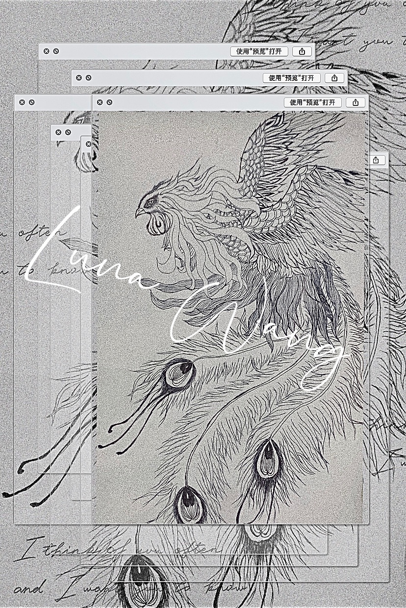 线描画创作（图ZMjI2MTY5MjMy） - 艺术插画 - 站酷设计师Luna久久原创素材 - 站酷ZCOOL