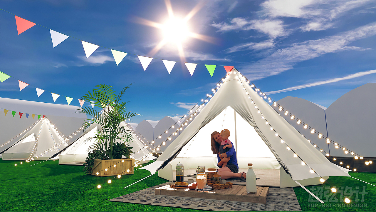 田园野市，帐篷露营集市（图ZMzM2ODM3ODgw） - 展陈设计 - 站酷设计师超弦设计原创素材 - 站酷ZCOOL
