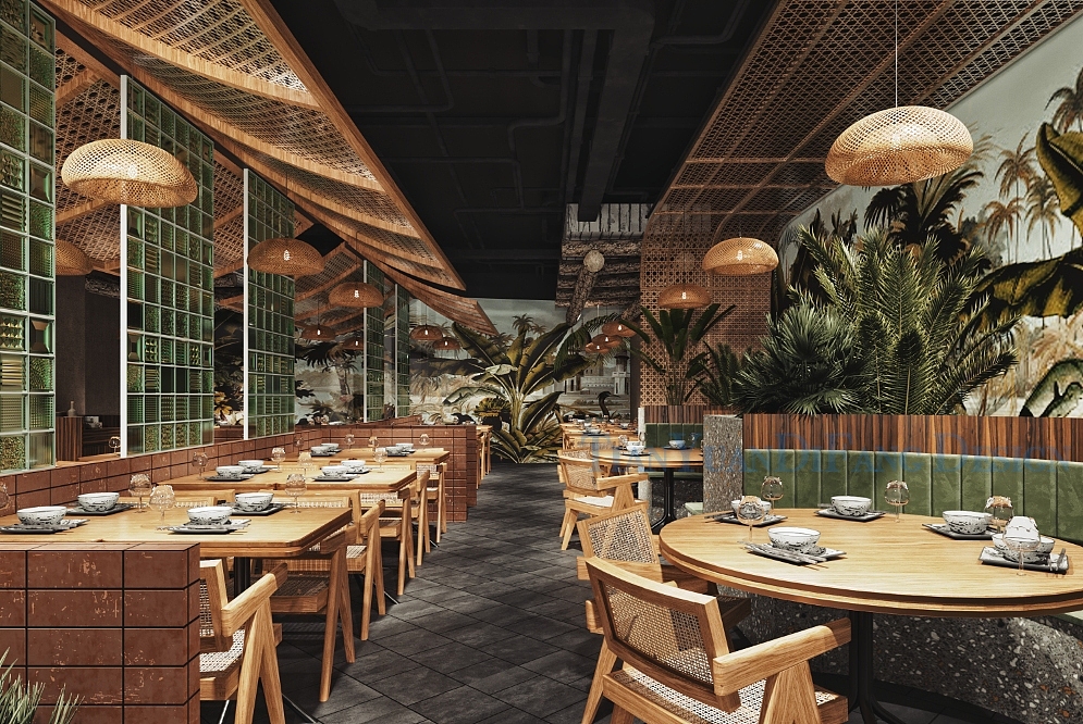 东莞泰国东南亚料理餐厅（图ZMjI4MDgwMjQ0） - 家装设计 - 站酷设计师东莞市天圆地方设原创素材 - 站酷ZCOOL