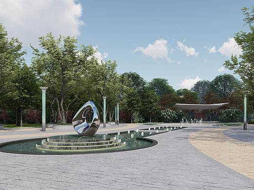 某市政公园效果图