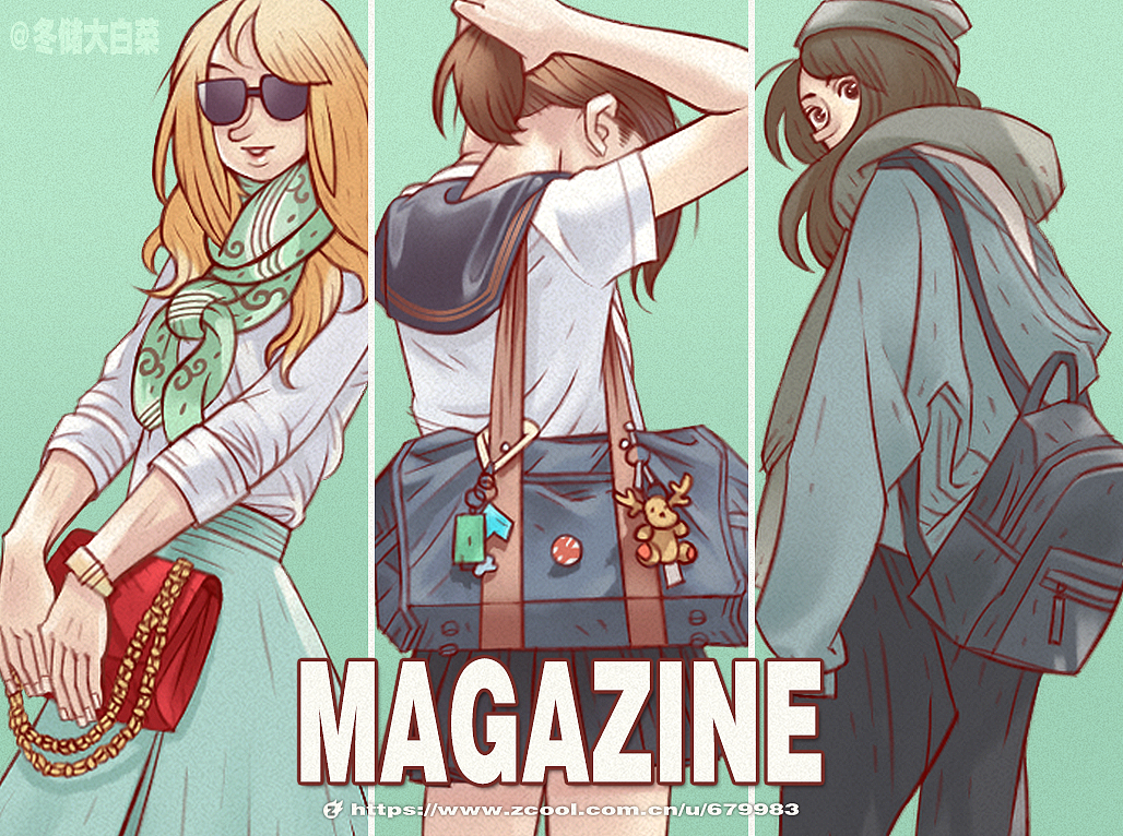 2020-基础练习-画照片-MAGAZINE（图ZMjA5MDM5NDE2） - 创作习作 - 站酷设计师冬储大白菜原创素材 - 站酷ZCOOL