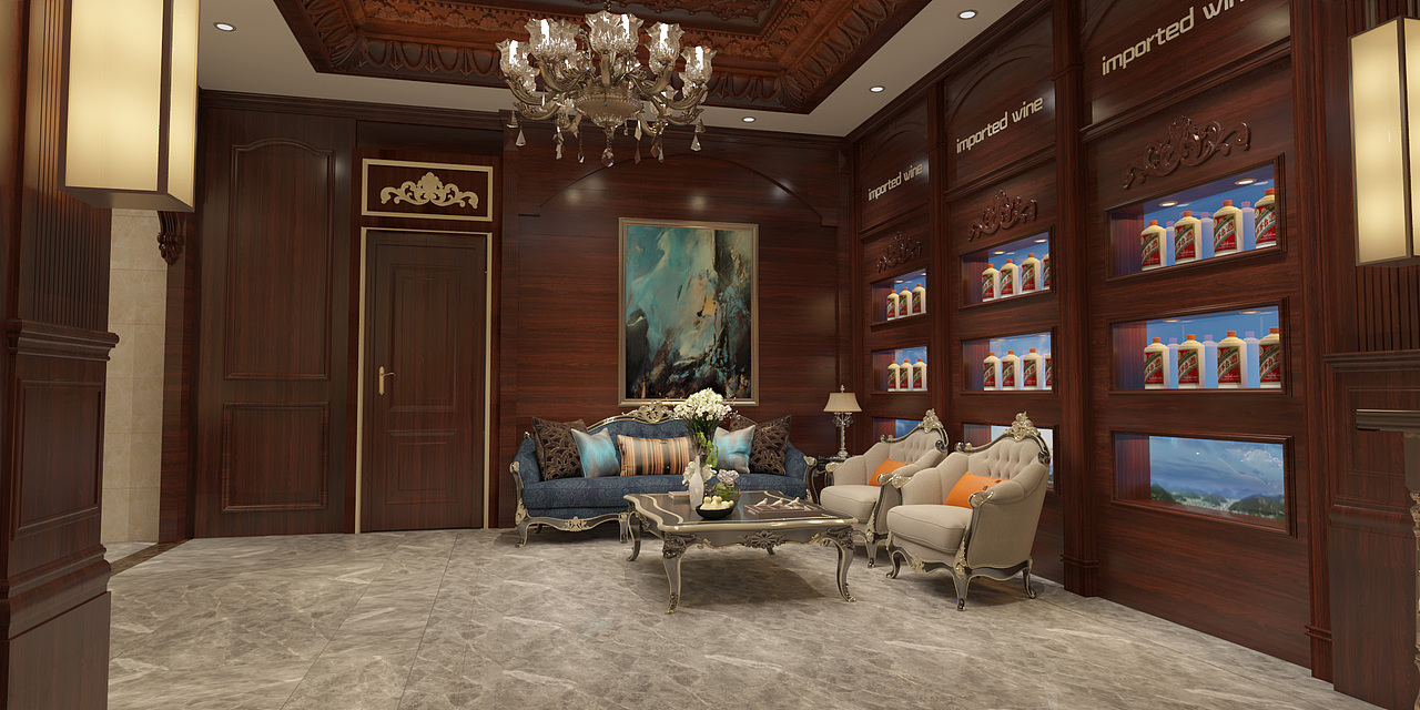 武汉-烟酒会所设计方案（图ZMjExMTgzMDQ0） - 家装设计 - 站酷设计师YUE商业展示设计原创素材 - 站酷ZCOOL