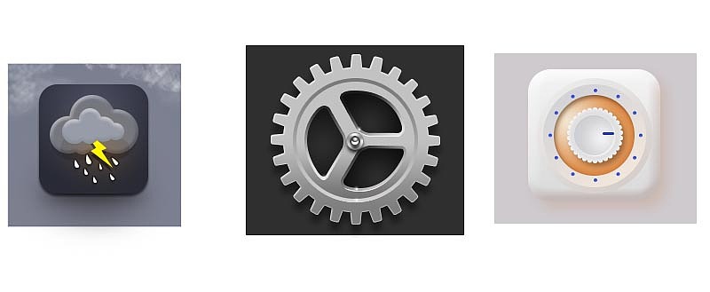 一组轻拟物图标