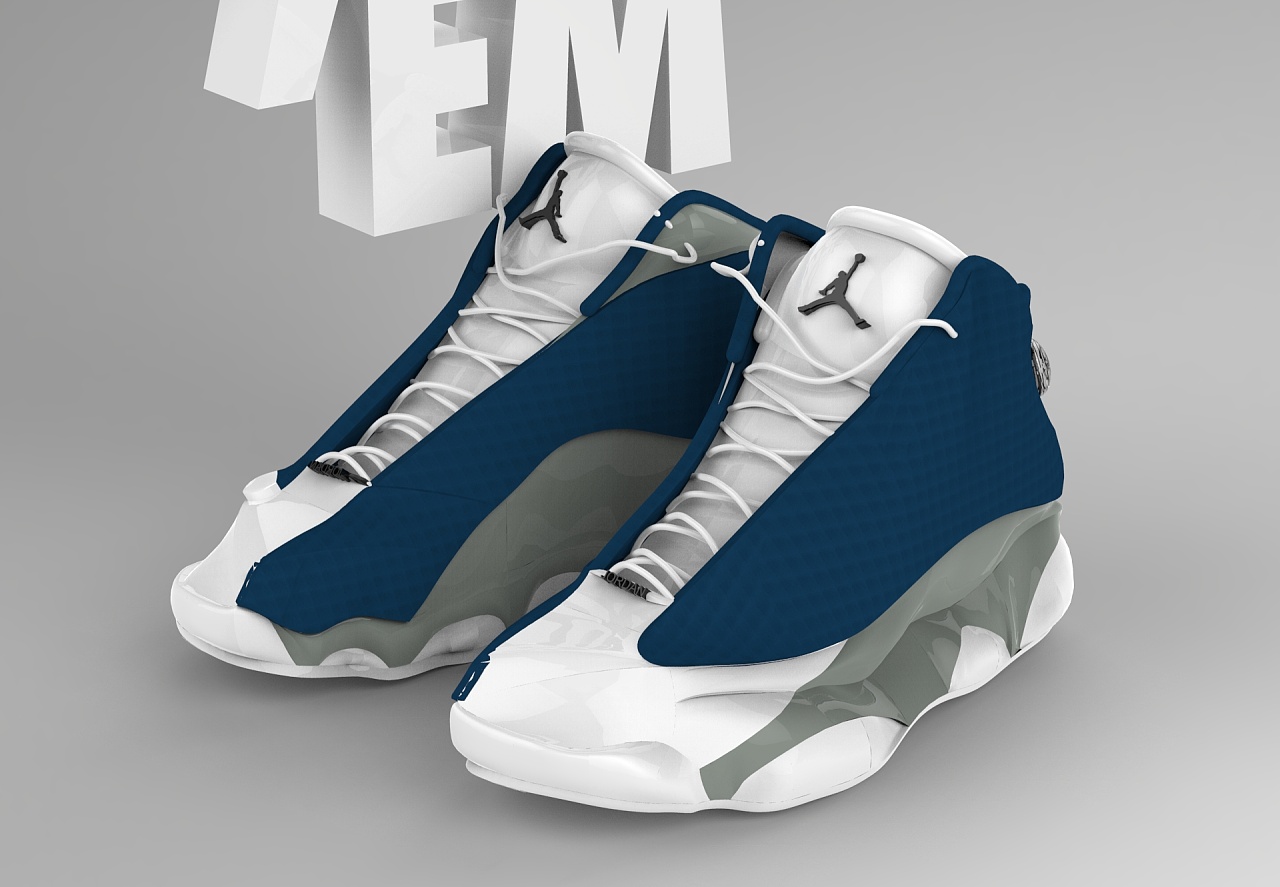 aj13球鞋渲染骚配色